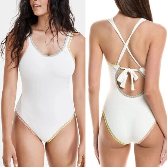 PQ Other - PQ Swim Crochet-Trim One-Piece Swimsuit Sz S